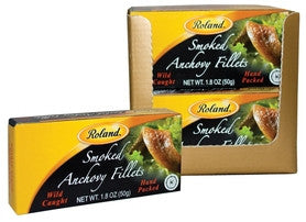 Smoked Anchovy Fillets (Roland) 1.8 oz (50g) - Parthenon Foods