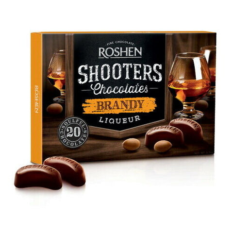Shooters Dark Chocolate with Brandy Liquor (ROSHEN) 150g - Parthenon Foods