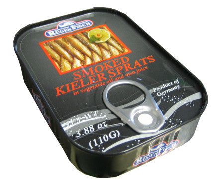 Smoked Kieler Sprats (RugenFisch) 110g (3.88 oz) - Parthenon Foods