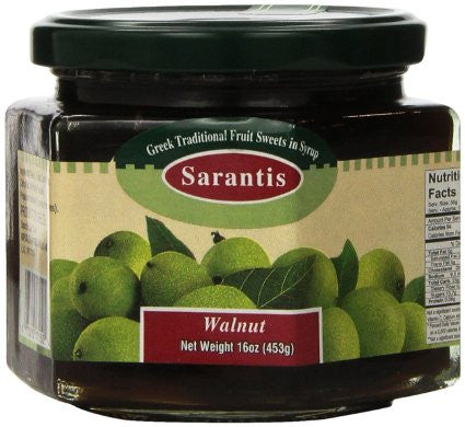 Green Walnut Preserve (Sarantis) 16oz (453g) - Parthenon Foods