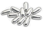 Decorative Silver Dragees, Oval Almond, approx. 1.3oz - Parthenon Foods