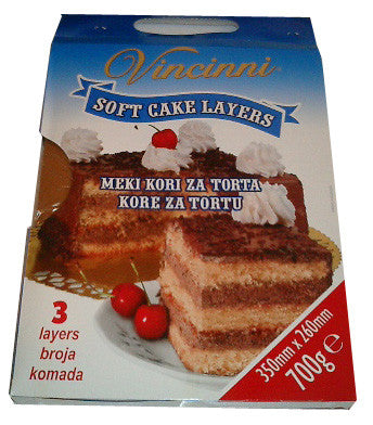 Soft Cake Layers, Light 700g - Parthenon Foods