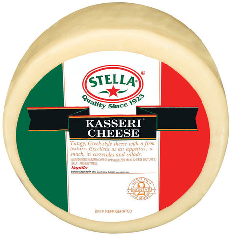 Kasseri Cheese (Stella) Wheel, Approx. 9-10 lbs - Parthenon Foods