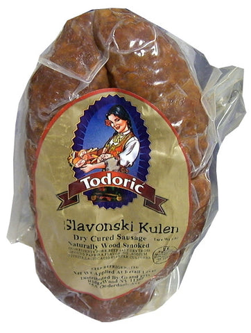 Slavonski Kulen, Dry Cured Sausage (Todoric) approx. 2.2-2.7 lbs - Parthenon Foods