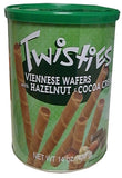 Twisties Wafer Rolls, Hazelnut and Cocoa, 400g - Parthenon Foods