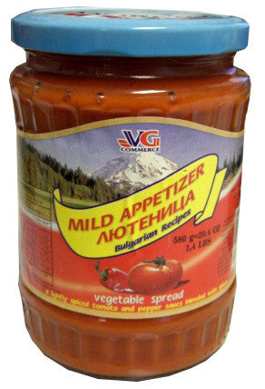Mild Appetizer Lutenica (VG) 580g (20.4 oz)-red label - Parthenon Foods