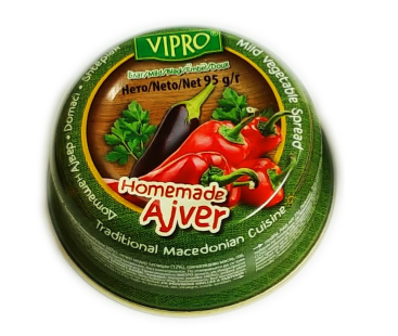 Homemade Ajvar MILD (Vipro) 95g can - Parthenon Foods