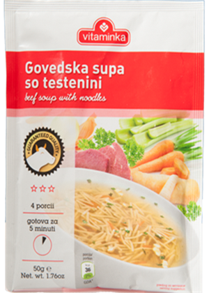 Beef Flavor Soup with Noodles (Vitaminka) 60g - Parthenon Foods