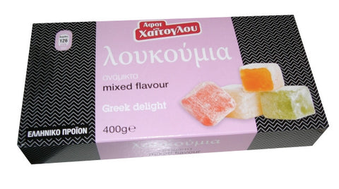 Loukoumi Greek Delight Mixed Flavors (Xaitoglou) 400g - Parthenon Foods