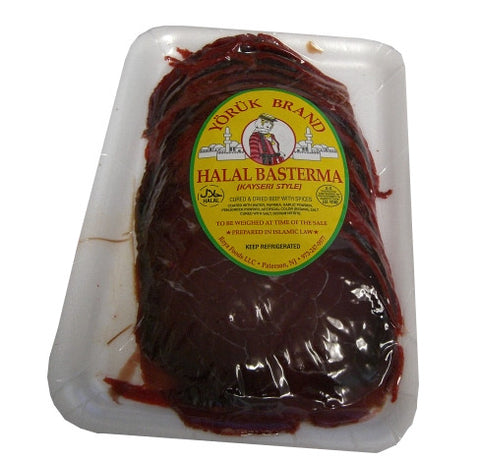 Basterma-Cured Dried Beef SLICED (Yoruk) approx. 0.5 lb - Parthenon Foods