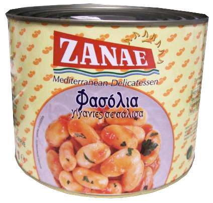 Giant Butter Beans in Tomato Sauce (Zanae) 2000g (4lb 6oz) - Parthenon Foods