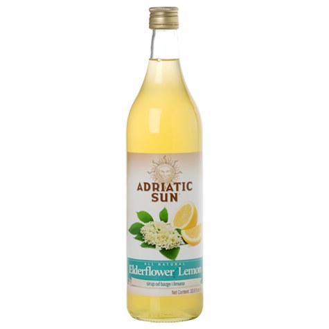 Elderflower Lemon Syrup (Adriatic Sun) 33.8 fl oz (1L) - Parthenon Foods