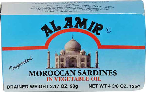 Moroccan Sardines in Vegetable Oil (Al AMIR) 125g - Parthenon Foods