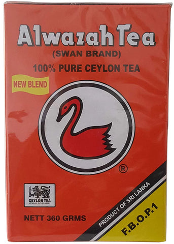 Alwazah Tea (Swan Brand) 100% Pure Ceylon Tea, New Blend, 360 g - Parthenon Foods