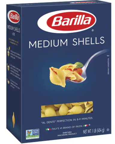 Barilla Medium Shells Pasta 1lb - Parthenon Foods