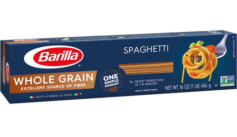 Whole Grain Spaghetti (Barilla) 1 lb (454g) - Parthenon Foods