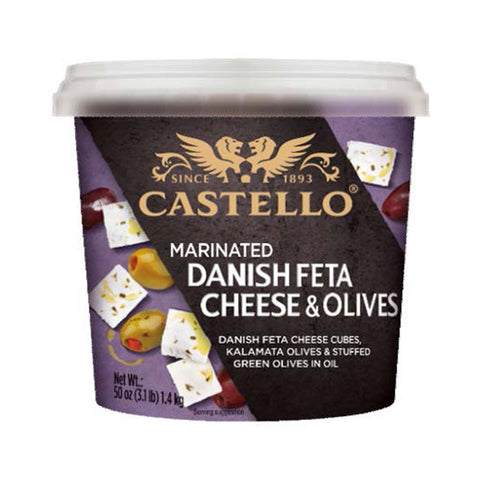 Danish Feta with Olives In Oil and Spices (Apetina) 3.1 lb - Parthenon Foods