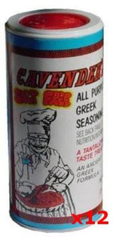 Cavenders All Purpose Greek Seasoning, Salt Free(No MSG), CASE (12x7oz) - Parthenon Foods