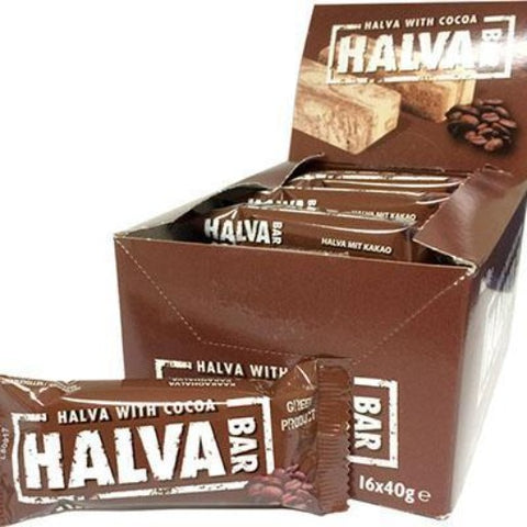 Cocoa Halva Snack Bars, Macedonian CASE (16 x 40g) - Parthenon Foods