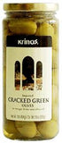 Green Cracked Olives (krinos) 1lb, Dr.Wt. 10oz - Parthenon Foods