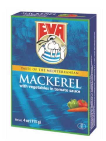 Eva Skusa (Mackerel) with Vegetables, 4oz (115g) - Parthenon Foods