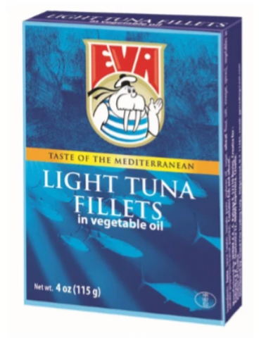 Eva Tuna Fillets in Vegetable Oil, 4 oz (115g) - Parthenon Foods