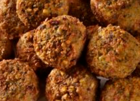 Falafel, All Vegetable Patties -Cooked, 8 pieces - Parthenon Foods