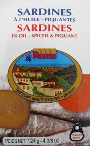 Sardines in Oil Spiced and Piquant (Fantis) 125g - Parthenon Foods