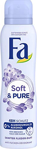 Fa Spray Deodorant, Soft & Pure 150ml - Parthenon Foods