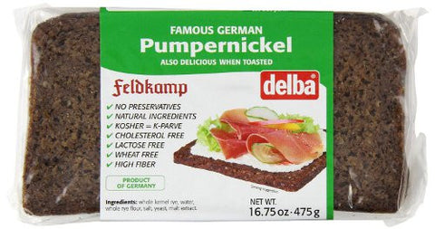 Delba Pumpernickel Bread, 16.75 oz. (475 g) - Parthenon Foods