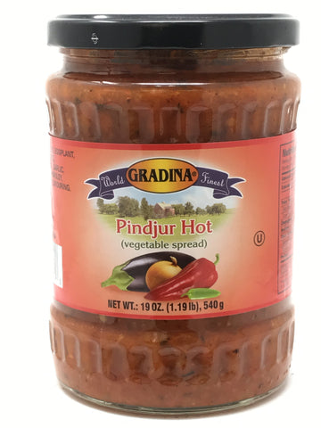 Pindur Hot, Vegetable Spread (gradina) 19.3oz - Parthenon Foods