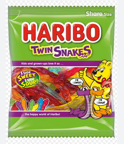 Haribo Twin Snakes Sweet and Sour Gummi Candy, 5oz - Parthenon Foods
