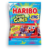 Haribo Zing Sour Cubes Gummi Candy, 4.5 oz - Parthenon Foods