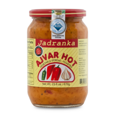 Ajvar Hot (Jadranka) 670g (23.6 oz) - Parthenon Foods