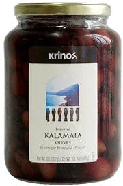 Kalamata Olives (krinos) 2lb, Dr.Wt. 1lb4oz - Parthenon Foods