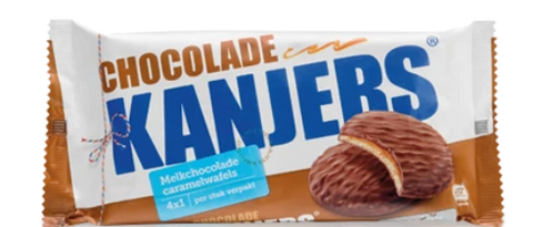 Chocolade Kanjers Karamel Wafels 4 pc, 6.3 oz - Parthenon Foods