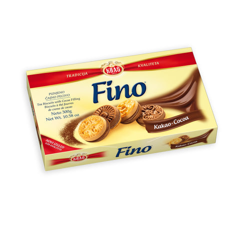 Fino Kakao (COCOA), Filled Tea Biscuit, 300g - Parthenon Foods