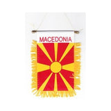Macedonian Flag with String and Suction Cup, 3 x 5 in. - Parthenon Foods