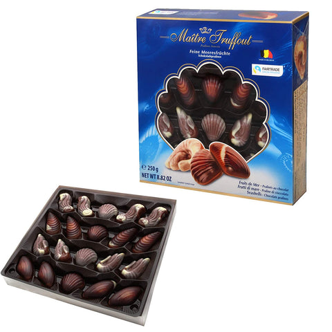 Chocolate Sea Shells (MAÎTRE TRUFFOUT) 8.8 oz (250g) - Parthenon Foods