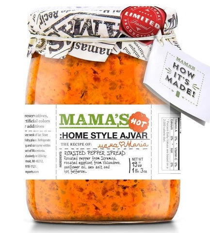 Mama's Home Style Ajvar HOT 19 oz - Parthenon Foods