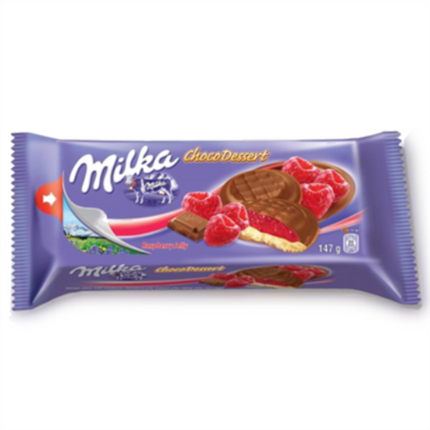 Milka Choco Dessert, Raspberry Jelly, 147g - Parthenon Foods