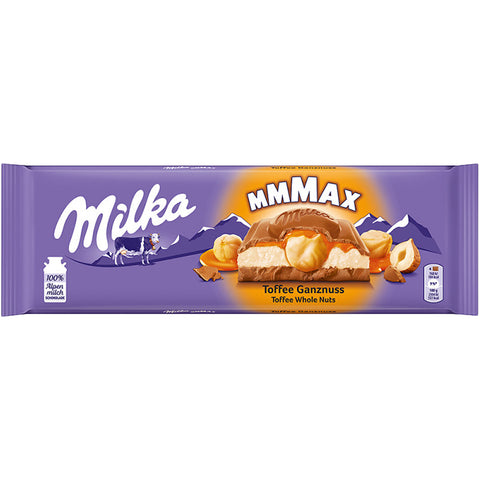 Milka Milk Chocolate with Toffee and Nuts, 300g - Parthenon Foods