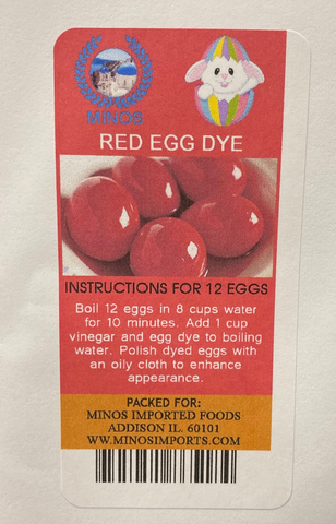 Egg Dye, Red (Minos) 1 pack - Parthenon Foods