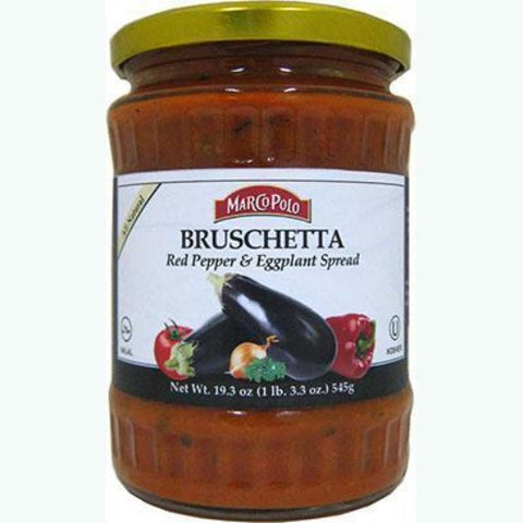 Bruschetta, Red Pepper and Eggplant Spread (marco polo) 19.3oz - Parthenon Foods
