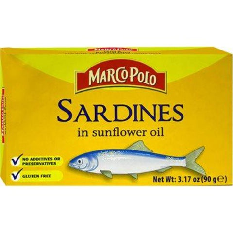 Sardines in Sunflower Oil (MarcoPolo) 3.17 oz (90g) - Parthenon Foods