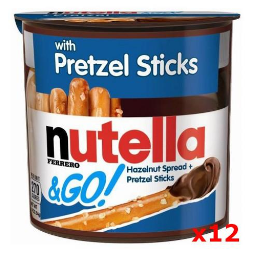 Nutella and GO! Snack with PRETZEL Sticks CASE (12 x 1.8 oz