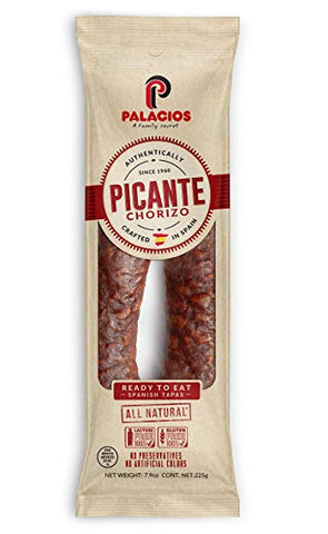 Chorizo Pork Sausage from Spain, Picante (Palacios) 7.9 oz - Parthenon Foods