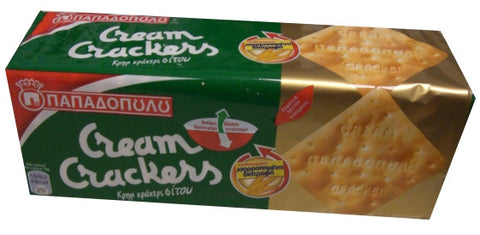 Cream Crackers WHEAT (Papadopoulos) 215g - Green Pack - Parthenon Foods