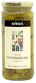 Pepperoncini Imported (krinos) 1lb - Parthenon Foods