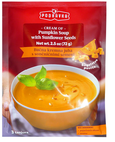 Cream of Pumpkin Soup with Sunflower Seeds (Podravka) 2.5 oz (72g) - Parthenon Foods